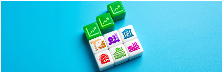 Patchwork quilt chart illustrating how different global equity sectors have ranked from best to worst performer each year over the past decade. Annual performance rankings of global investment sectors over time in a patchwork quilt format.